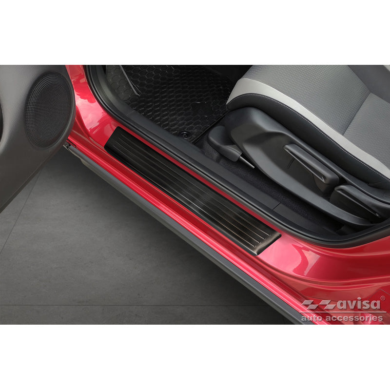 Avisa, Schwarz Edelstahl Einstiegsleisten passend für Honda Jazz Crosstar 2020- Lines - 4-teilig