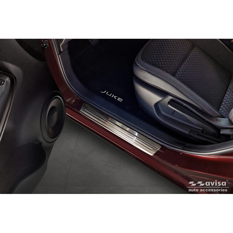Avisa, Trinbeskyttere, Rustfrit stål, Passer til Nissan Juke II (F16) 2019-, 'Lines' – 4 dele
