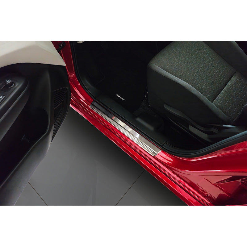 Avisa, Trinbeskyttere, Rustfrit stål, Passer til Suzuki Swift VI (2024-), 'Lines' – 4 dele