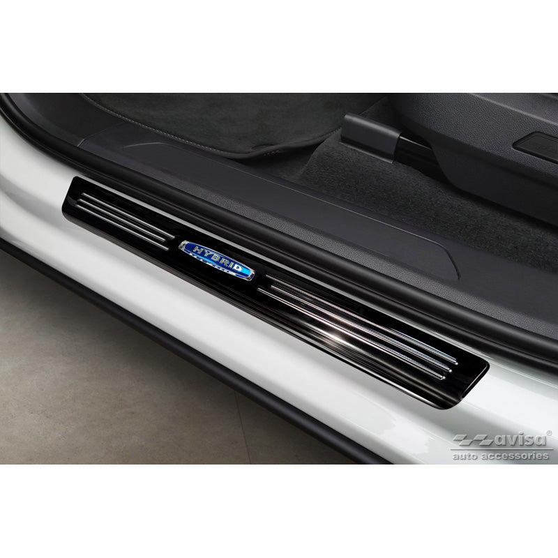 Avisa, Schwarz Edelstahl Einstiegsleisten passend für Volkswagen Touareg III 2018- Hybrid - 4-teilig, Blau, Schwarz