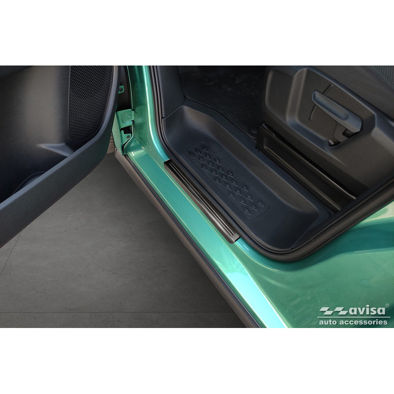 Avisa, Schwarz Edelstahl Einstiegsleisten passend für Volkswagen ID.Buzz 2022- - Lines - 2-teilig, Inox, Schwarz