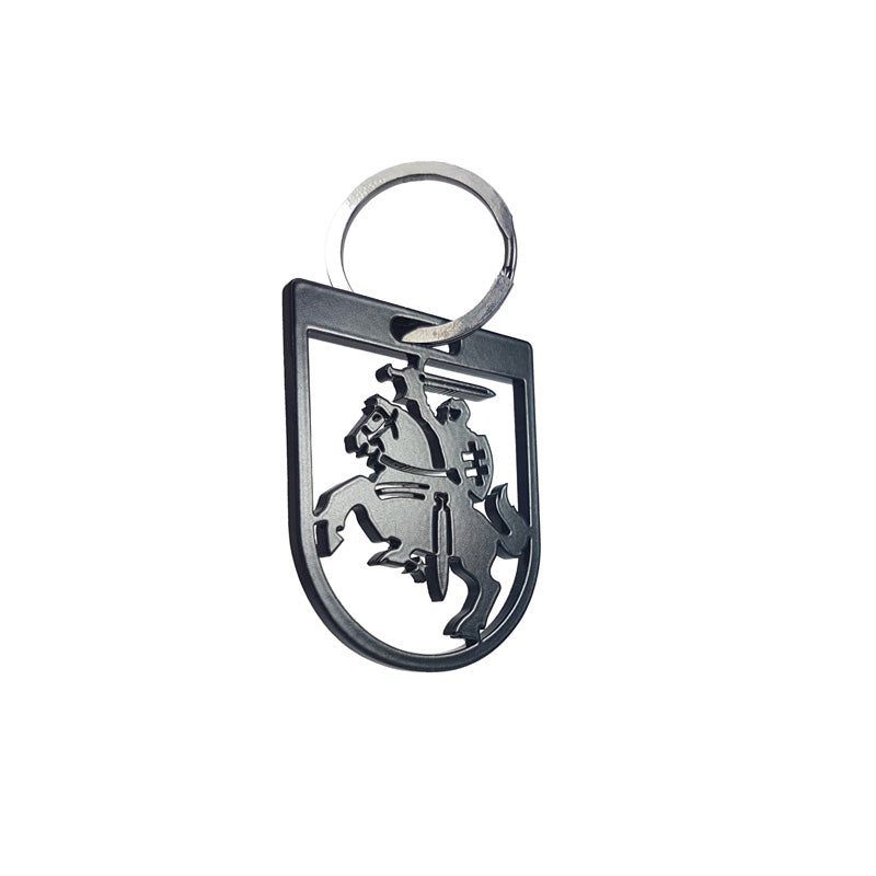 Avisa, Schlüsselanhänger aus Edelstahl - Litauen (Schwarz)