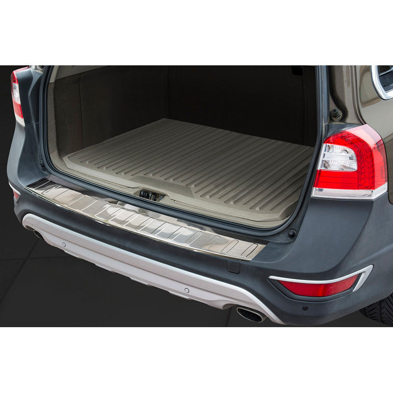 Avisa, Edelstahl Heckstoßstangenschutz passend für Volvo XC70 Facelift 2013-2016 Ribs, Silber