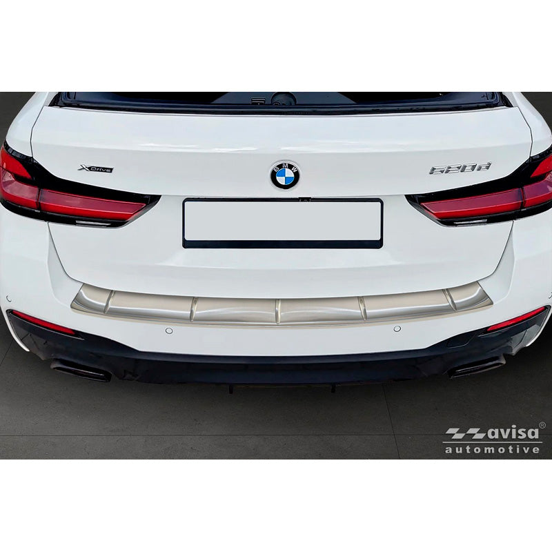 Avisa Stainless Steel Rear bumper protector suitable for BMW 5-Series G31 M-Sport Touring Facelift 2020-2024 'Ribs'