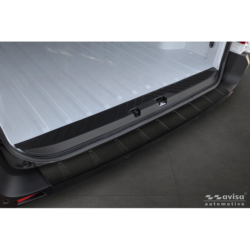 Avisa Matt Black Stainless Steel Rear bumper protector suitable for Renault Master IV 2024- 'Ribs'