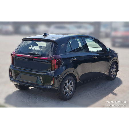 Avisa, Bagkofangerbeskytter, Mat sort rustfrit stål, passer til Kia Picanto III Facelift (2024-)