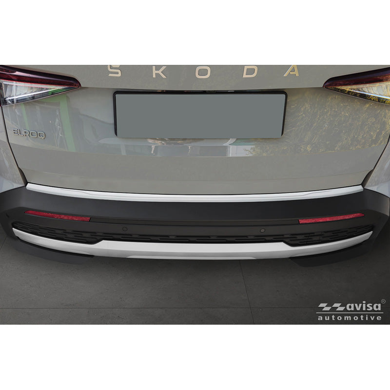 Avisa Stainless Steel Powdercoated Rear bumper protector suitable for Skoda Elroq 2024- 'Soft Silver'
