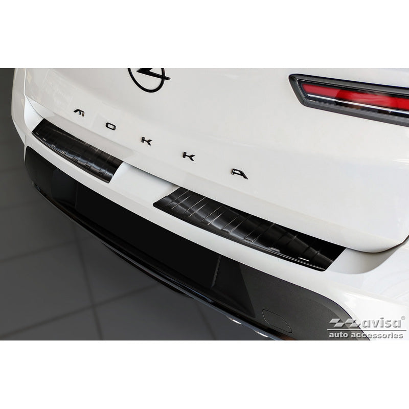 Avisa, Schwarz Edelstahl Heckstoßstangenschutz passend für Opel Mokka II 2020- Ribs (2-teilig)