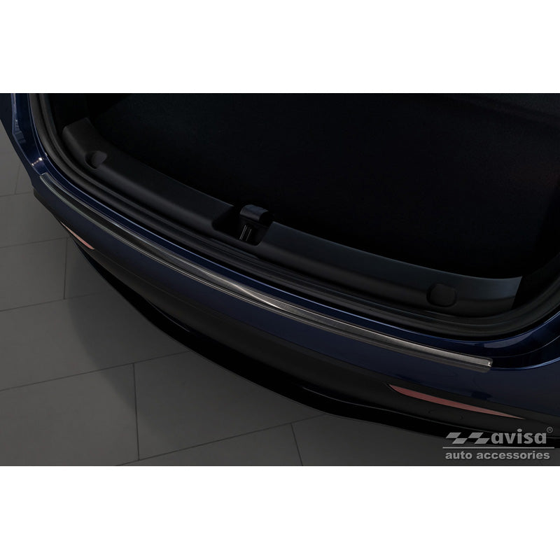 Avisa, Schwarz Edelstahl Heckstoßstangenschutz passend für Tesla Model Y 2020-