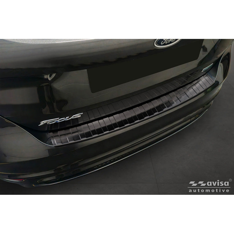 Avisa, Bagkofangerbeskytter, Sort Rustfrit Stål, Passer til Ford Focus III HB Facelift (2014-2018) & Fiësta (2017-2023), 'Ribs'