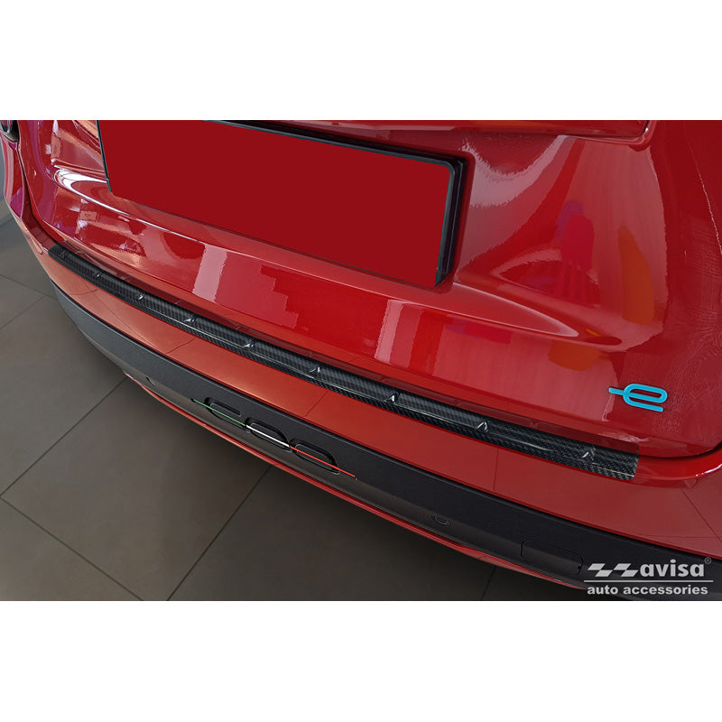Avisa, Echtes 3D Karbon Heckstoßstangenschutz passend für Fiat 600 Hybrid & 600e 2023- Ribs, Carbon, Carbon, Schwarz