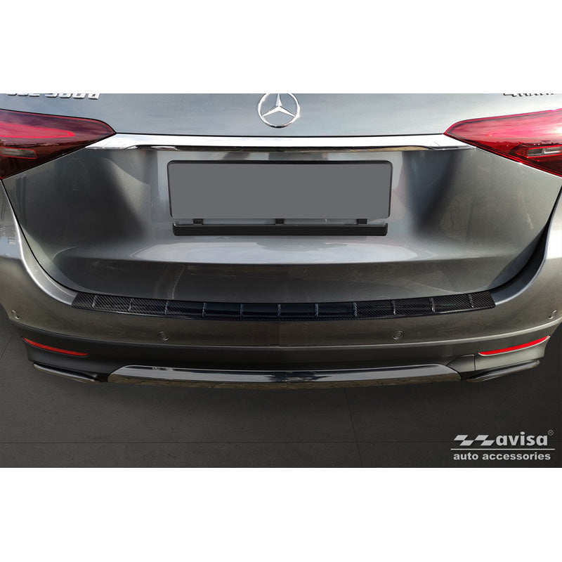 Avisa, 3D Kulfiber Bagkofangerbeskytter, Passer til Mercedes GLE II (W167) Facelift 2023-, Uden AMG Line 'Ribs'
