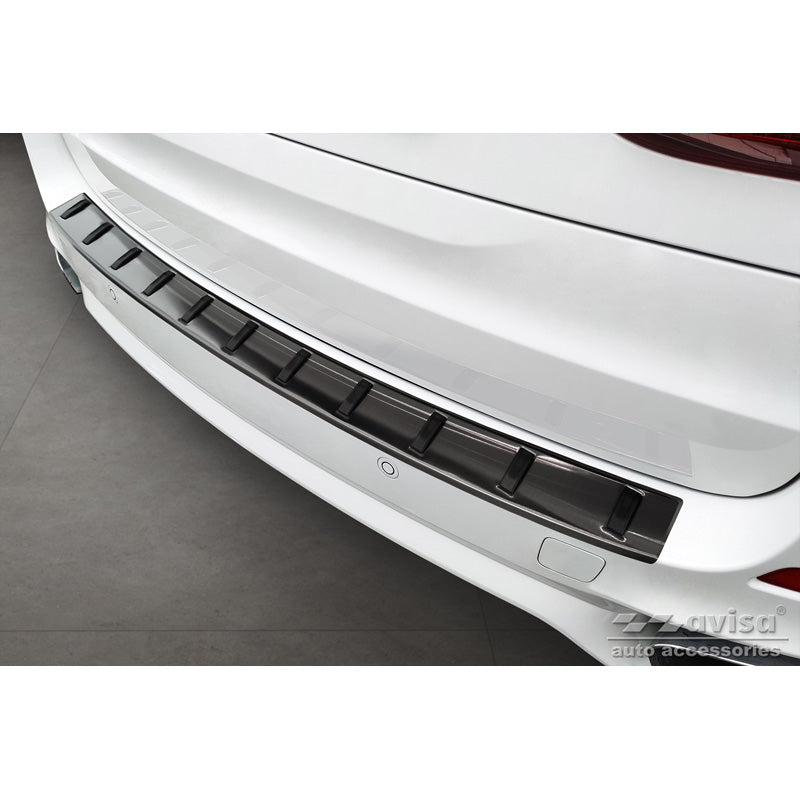 Avisa, Schwarz Edelstahl Heckstoßstangenschutz passend für BMW X5 F15 (inkl. M-paket) 2013-2018 STRONG EDITION, PU-Rim, Edelstahl