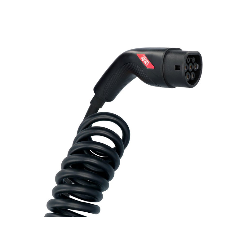Carpoint, Elektrisk køretøjs spiral ladekabel Type2>2 3-faset 16A 6-meter