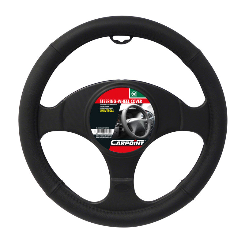 Carpoint, Lenkradhülle Universal Leder - Schwarz