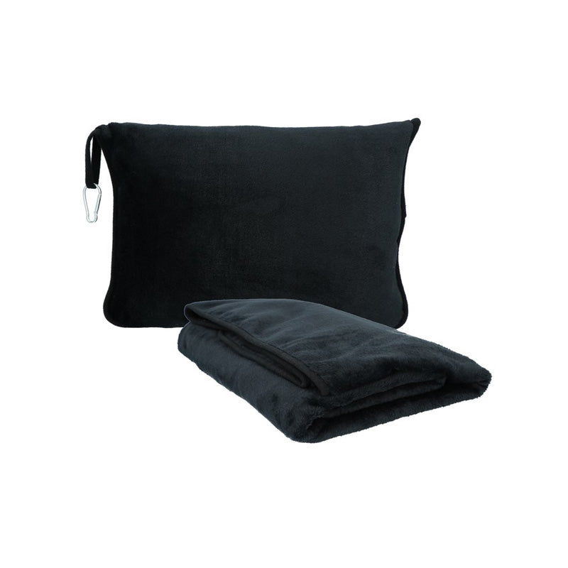 Carpoint Travel Blanket & Travel Pillow Black 2 in 1