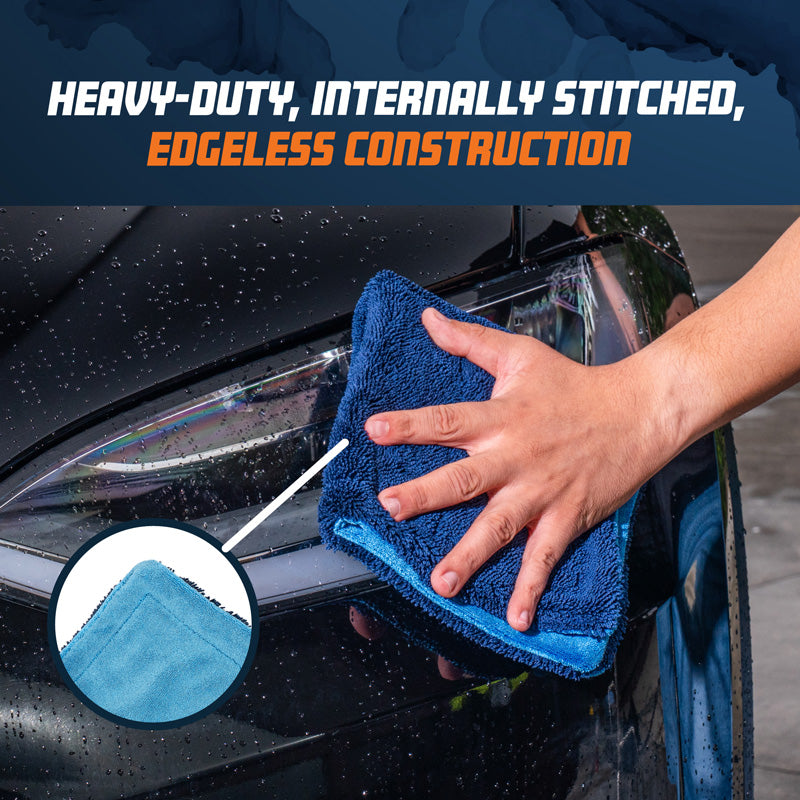 Chemical Guys, Little Megalodon Multi-Purpose Microfiber Towel, 13,7x13,7inch (2-Pack)