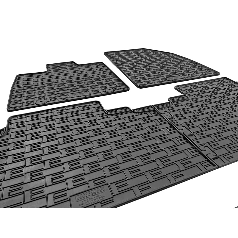 CIKCAR, Bundmåtter, Gummi, 4-stykker, passer til BYD Atto 3 Evo (2026-)