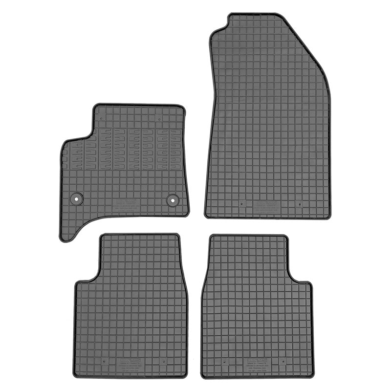 CIKCAR Rubber car mats set suitable for Opel Frontera / Citroën C3 Aircross 2024- (MHEV) (4-pieces + fixing system)