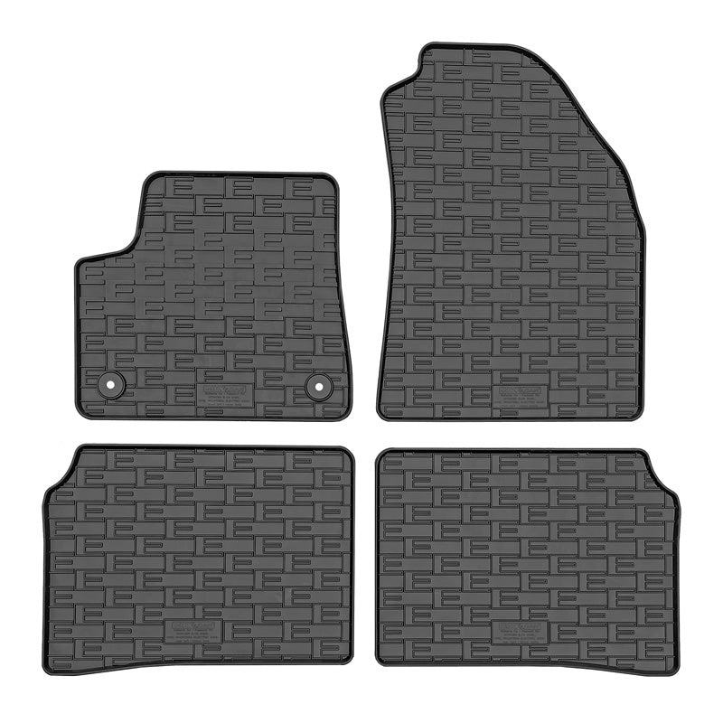 CIKCAR Rubber car mats set suitable for Opel Frontera / Citroën C3 Aircross 2024- (EV) (4-pieces + fixing system)