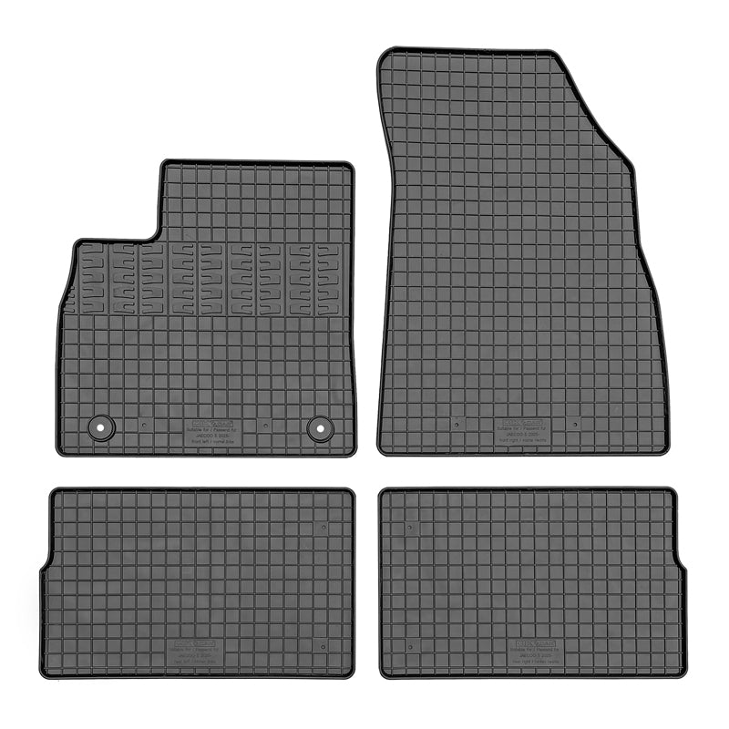 CIKCAR Rubber car mats set suitable for Jaecoo 5 2025- (4-pieces + fixing system)
