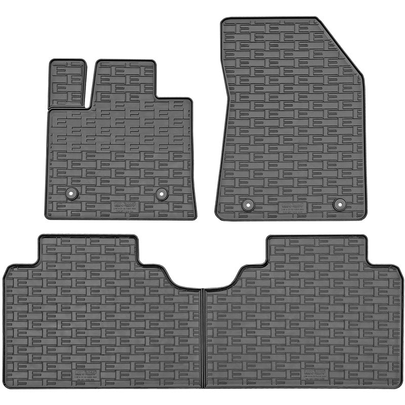 CIKCAR Rubber car mats set suitable for Lynk & Co 02 2024- (3-pieces + fixing system)