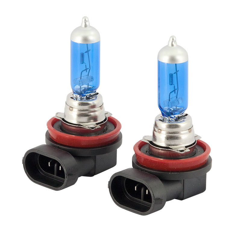 AutoStyle, SuperWeiß Blau H11 55W/12V/4000K Halogen Birnen, Satz à 2 Stück (E4)