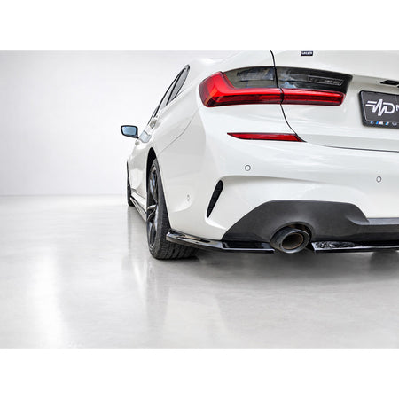 Motordrome, Underlæbe, bag, Blank sort, passer til BMW 3-serie (G20) M-Sport/M340i & 3-serie (G21) Touring M-Sport/M340i (2019-2022)