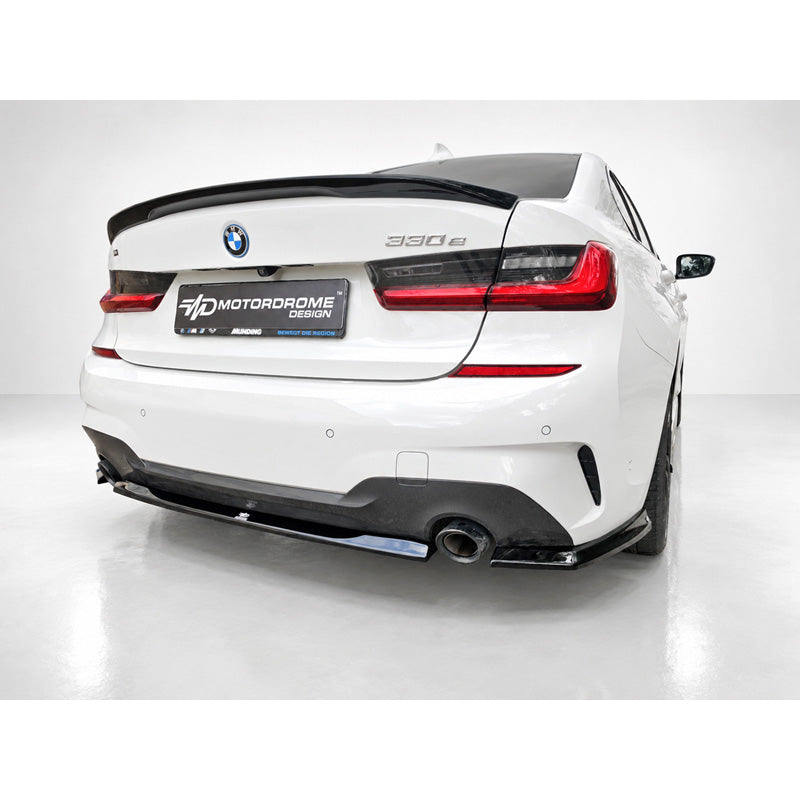 Motordrome, Underlæbe, bag, Blank sort, passer til BMW 3-serie (G20) M-Sport/M340i (2019-2022)