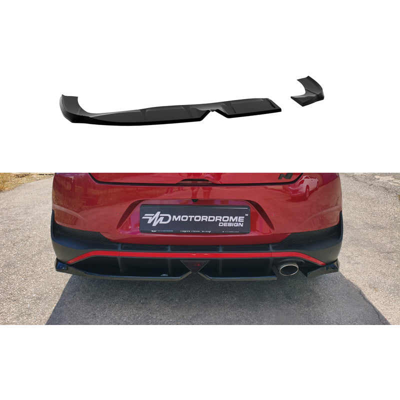 Motordrome Rear bumper skirt suitable for Hyundai i30 III Fastback N/N-Line Facelift 2020- (ABS Glossy Black)