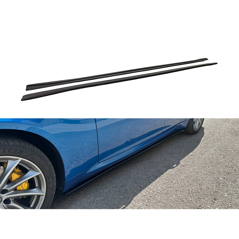 Motordrome, Satz Seitenschweller passend für Alfa Romeo Giulia 2015- (ABS Glänzend schwarz), Schwarz