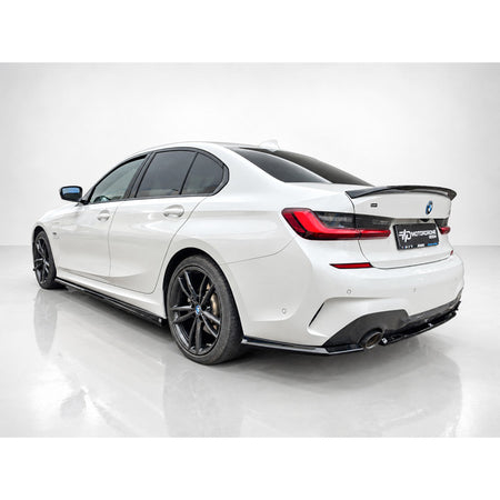Motordrome, Sideskørte, Blank sort, passer til BMW 3-serie (G20) M-Sport/M340i & 3-serie (G21) Touring M-Sport/M340i (2019-2022) & Facelift (2022-)