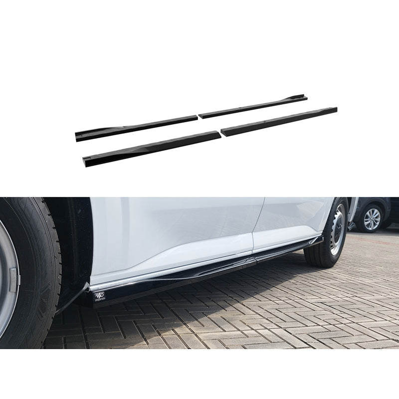 Motordrome, Side Skirts V.2 - Glossy Black, Passer til Ford Transit Custom SWB (V710) 2023- / Volkswagen Transporter T7 SWB 2024-