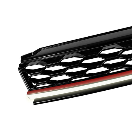 AutoStyle, Sportsgrill, GTi-Look med LED-strip, passer til Volkswagen Golf VII (7.5) HB/Variant Facelift (2017-2020)