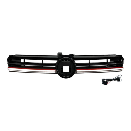 AutoStyle, Sportsgrill med LED-strip, passer til Volkswagen Golf VII (7.5) HB/Variant Facelift (2017-2020)