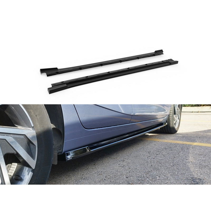 Motordrome, Sideskørter, Glossy Sort, Passer til Hyundai i20 III Facelift (excl. N / N-Line) 2023-