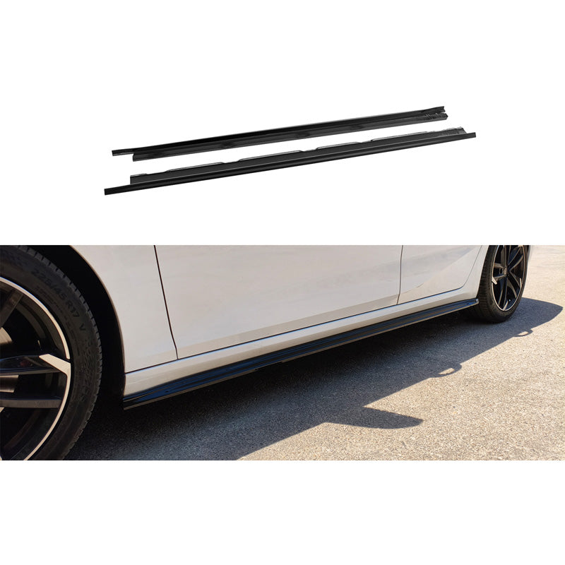 Motordrome Set side skirts suitable for Opel Astra L Hatchback 2021- (ABS Gloss black)