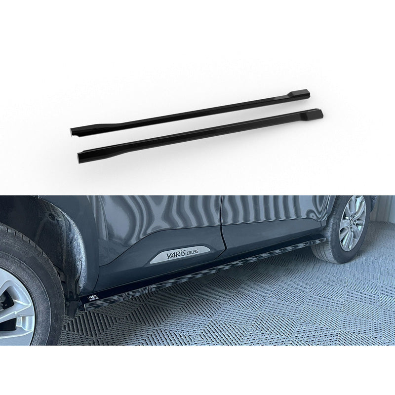 Motordrome, Sideskørter, ABS, Glans Sort, Passer til Toyota Yaris Cross 2020-