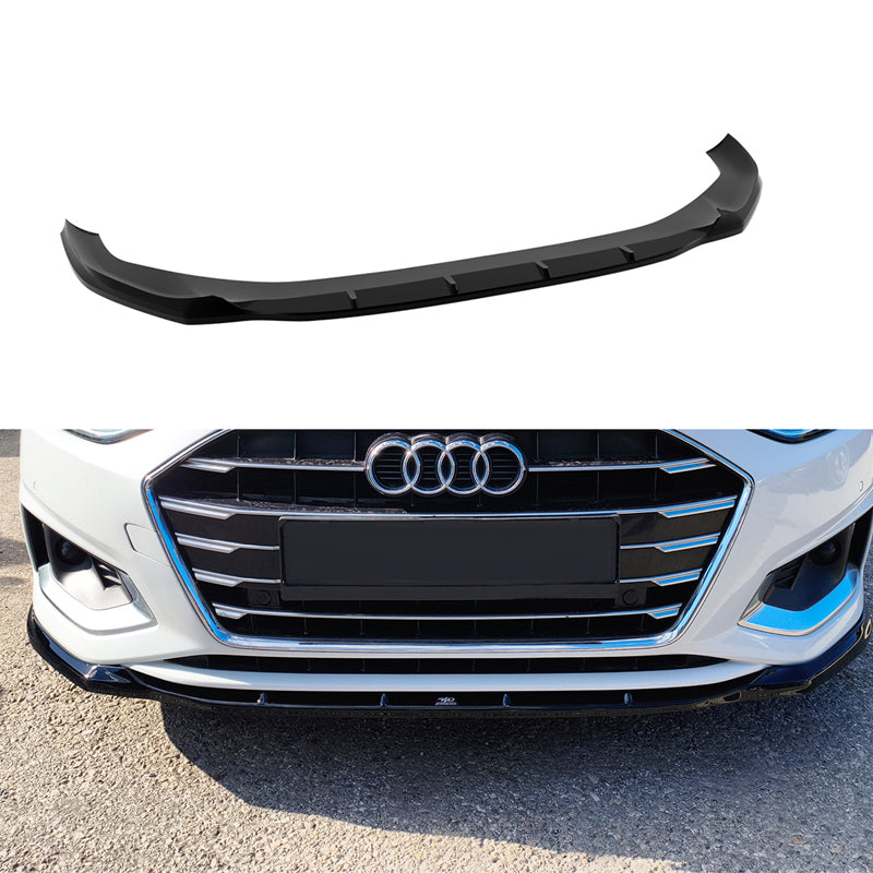 Motordrome, Frontspoiler, Blank sort, passer til Audi A4 Sedan/Avant (B9) Facelift (2019-), excl. S-Line/S4