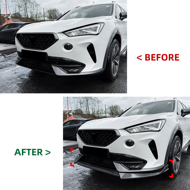 AutoStyle, Frontspoiler, Blank sort ABS, passer til Cupra Formentor (2020-2024)