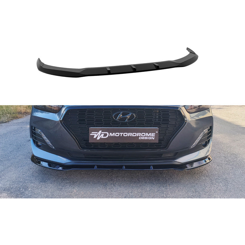 Motordrome Front spoiler suitable for Hyundai i30 III Fastback excl. N/N-Line 2016-2020 (ABS Glossy black)