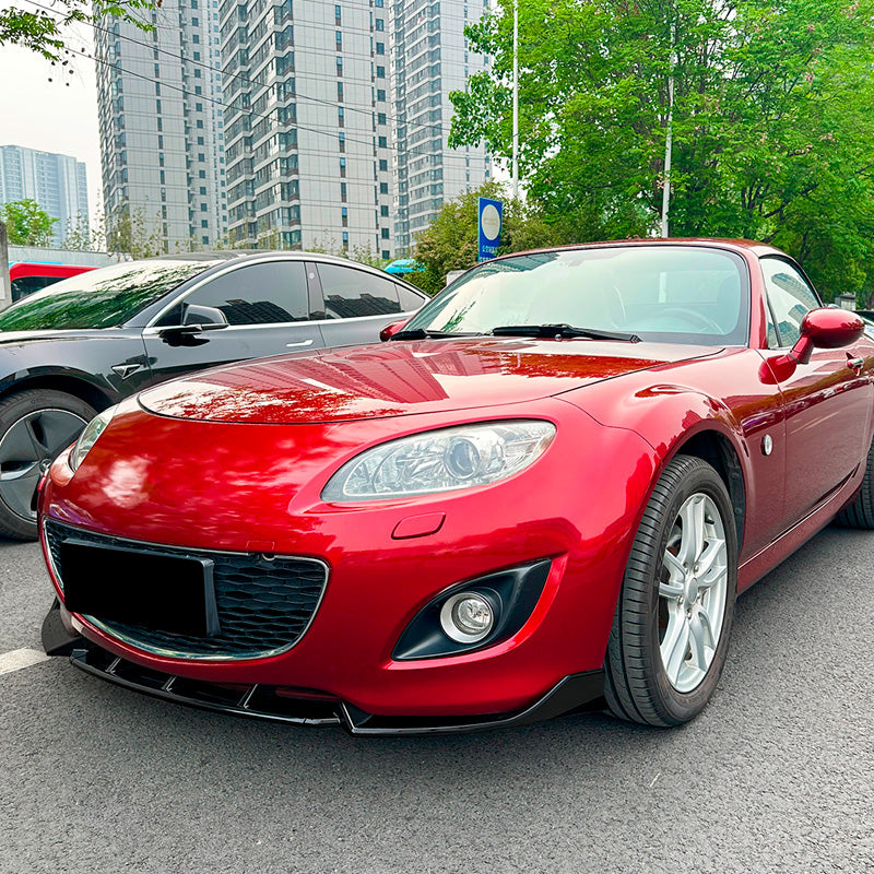 AutoStyle Front spoiler lip suitable for Mazda MX-5 (NC) Facelift 2009-2015 (Glossy Black ABS)