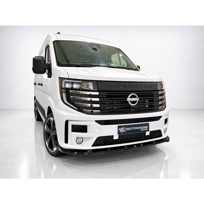 Motordrome, Frontspoiler, Blank Sort, passer til Nissan Interstar & Renault Master IV (2024-)