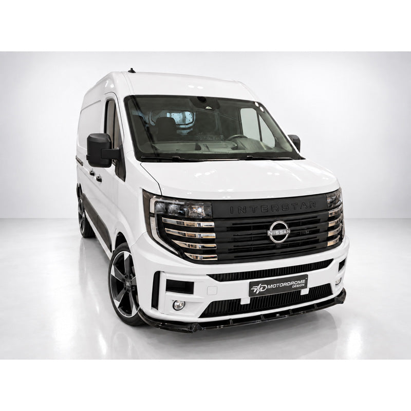 Motordrome, Frontspoiler, Blank Sort, passer til Nissan Interstar & Renault Master IV (2024-)
