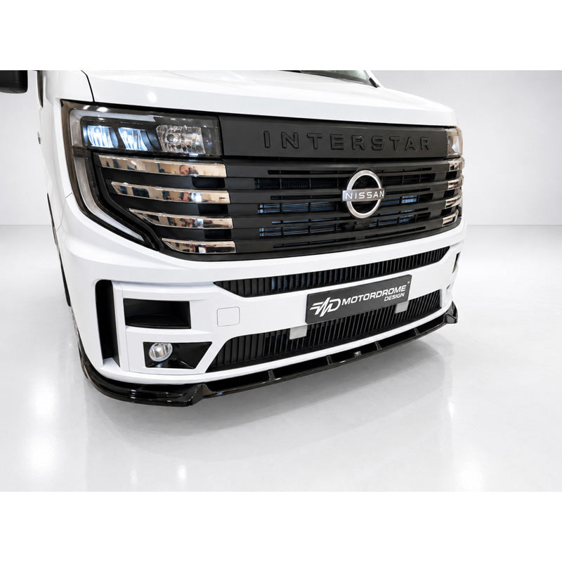 Motordrome, Frontspoiler, Blank Sort, passer til Nissan Interstar & Renault Master IV (2024-)