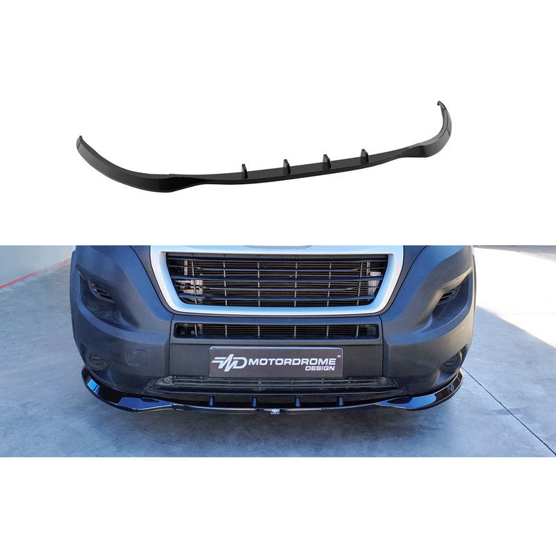 Motordrome Front spoiler suitable for Peugeot Boxer / Citroën Jumper / Fiat Ducato mk3 Facelift 2024-2024 & Opel Movano C Facelift 2021-2024 (ABS)