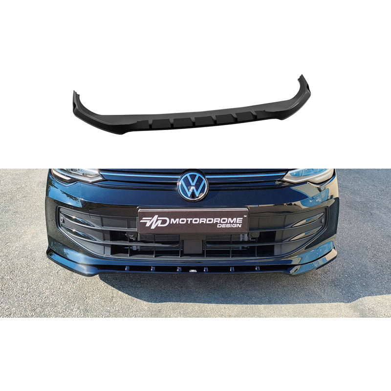 Motordrome Front spoiler suitable for Volkswagen Golf 8 Facelift 2024- incl. Variant (ABS Gloss Black)