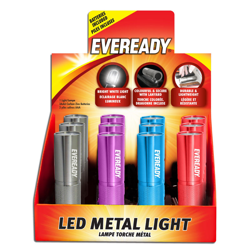 Energizer, Eveready Taschenlampen Display 3AAA 12-Stück, Aluminium
