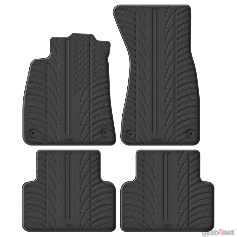 Gledring Rubber car mats set suitable for Audi A5 (FU) Sedan/Avant 2024- (T profile 4-pieces)
