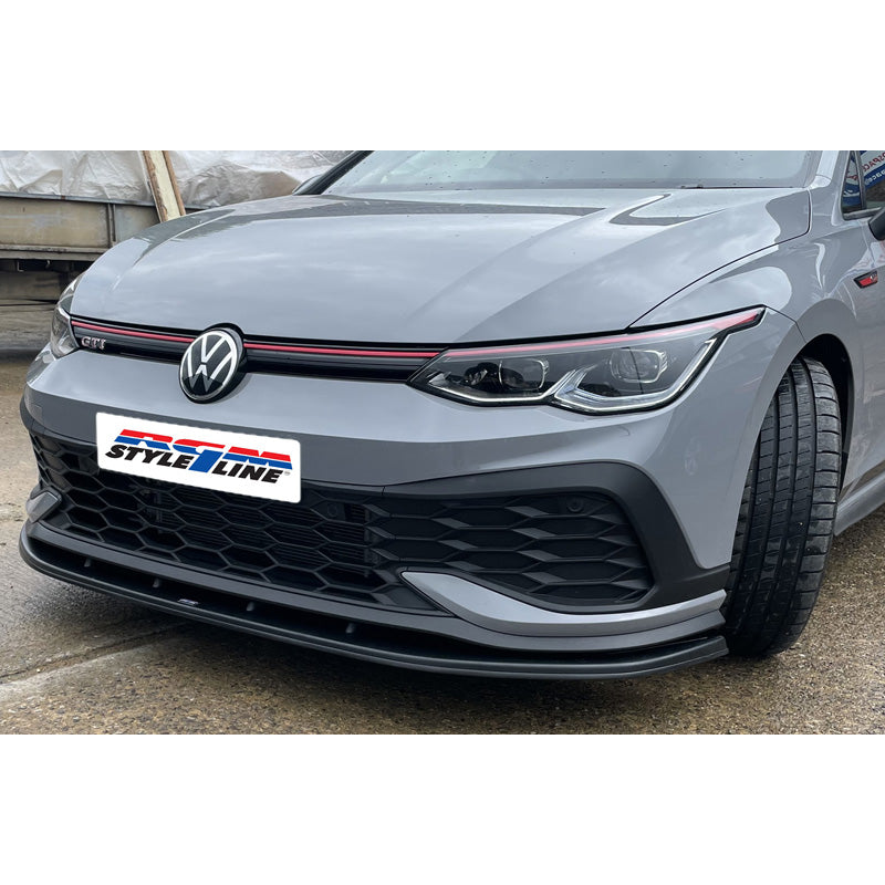 RGM, Frontspoileransatz passend für Volkswagen Golf VIII Hatchback GTi/R-Line 09/2020- - Schwarz (ABS), Unlackiert, Schwarz